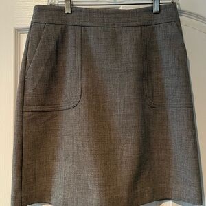 Ann Taylor Charcoal Wool mini-Skirt